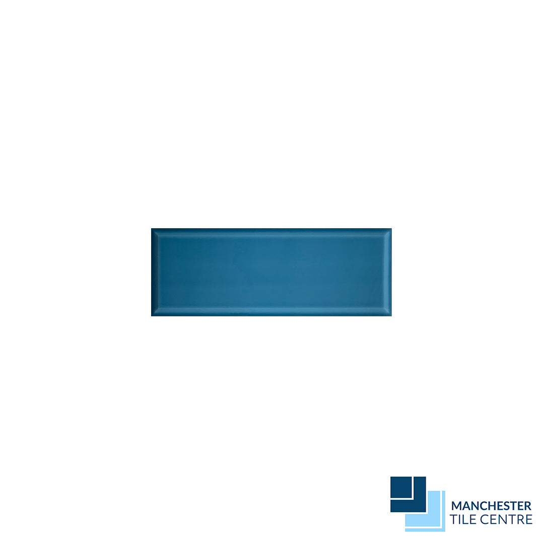 Form Gloss Azure Bevelled Wall Tiles by Manchester Tile Centre