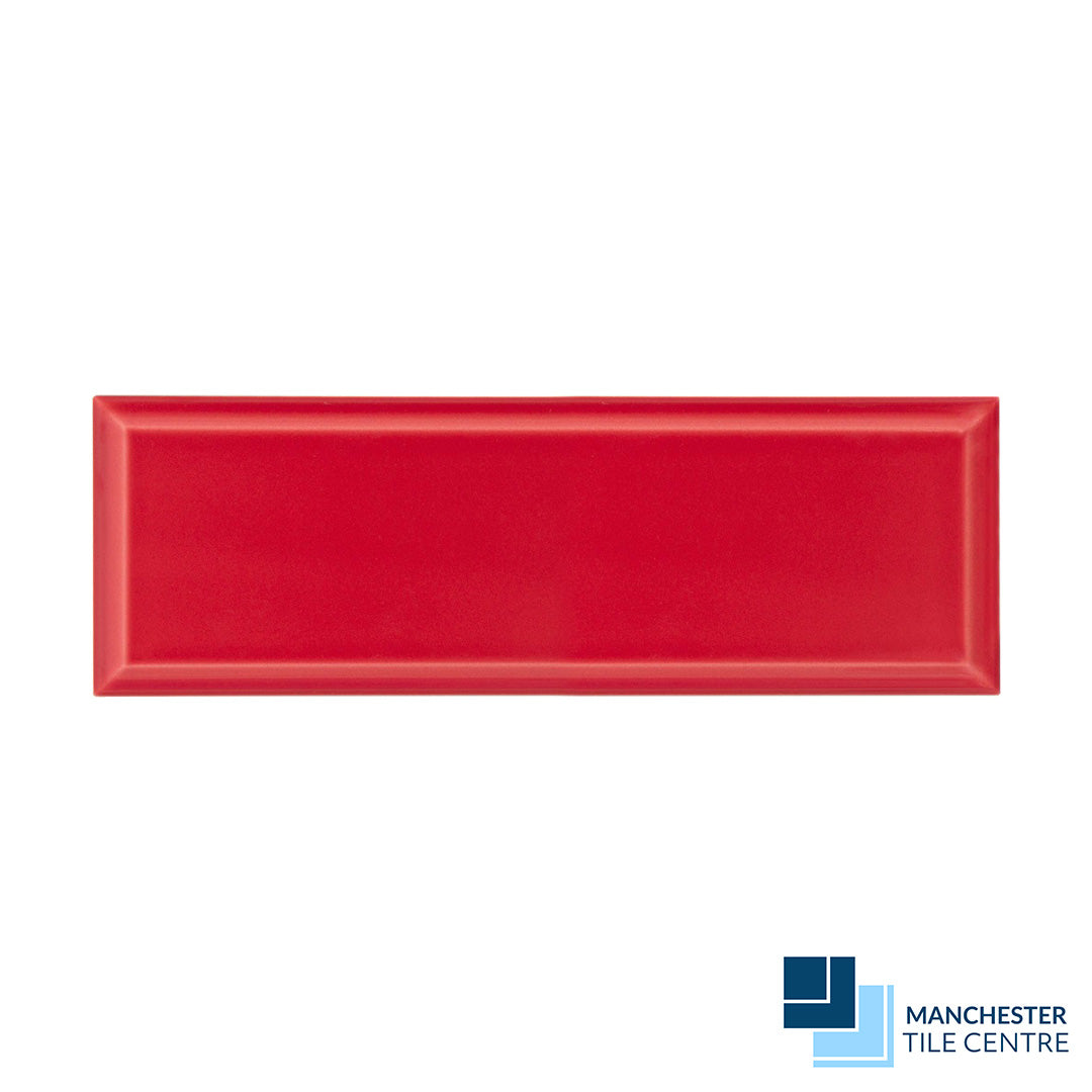 Bevelled Biselado Red Wall Tiles by Manchester Tile Centre