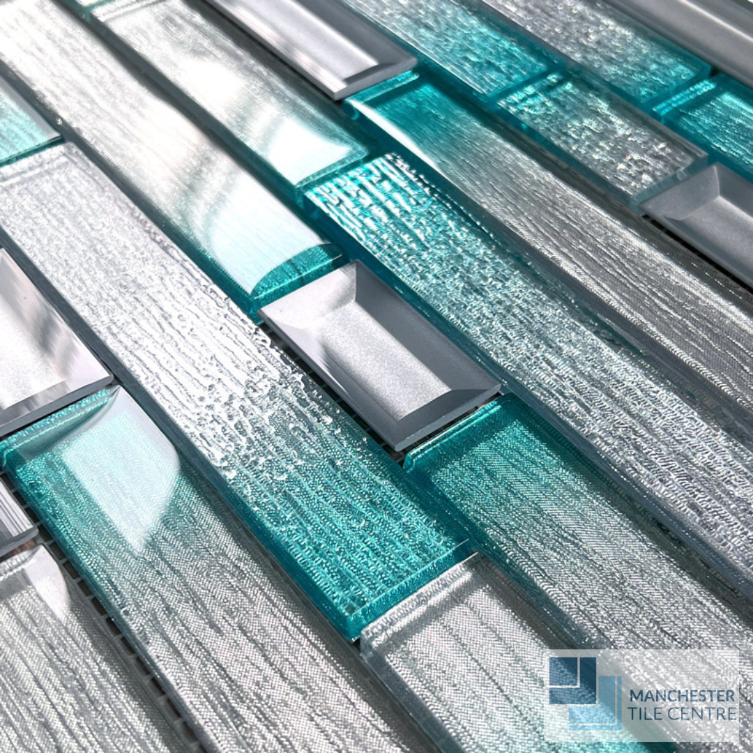 Carnival Aqua Mosaic by Manchester Tile Centre