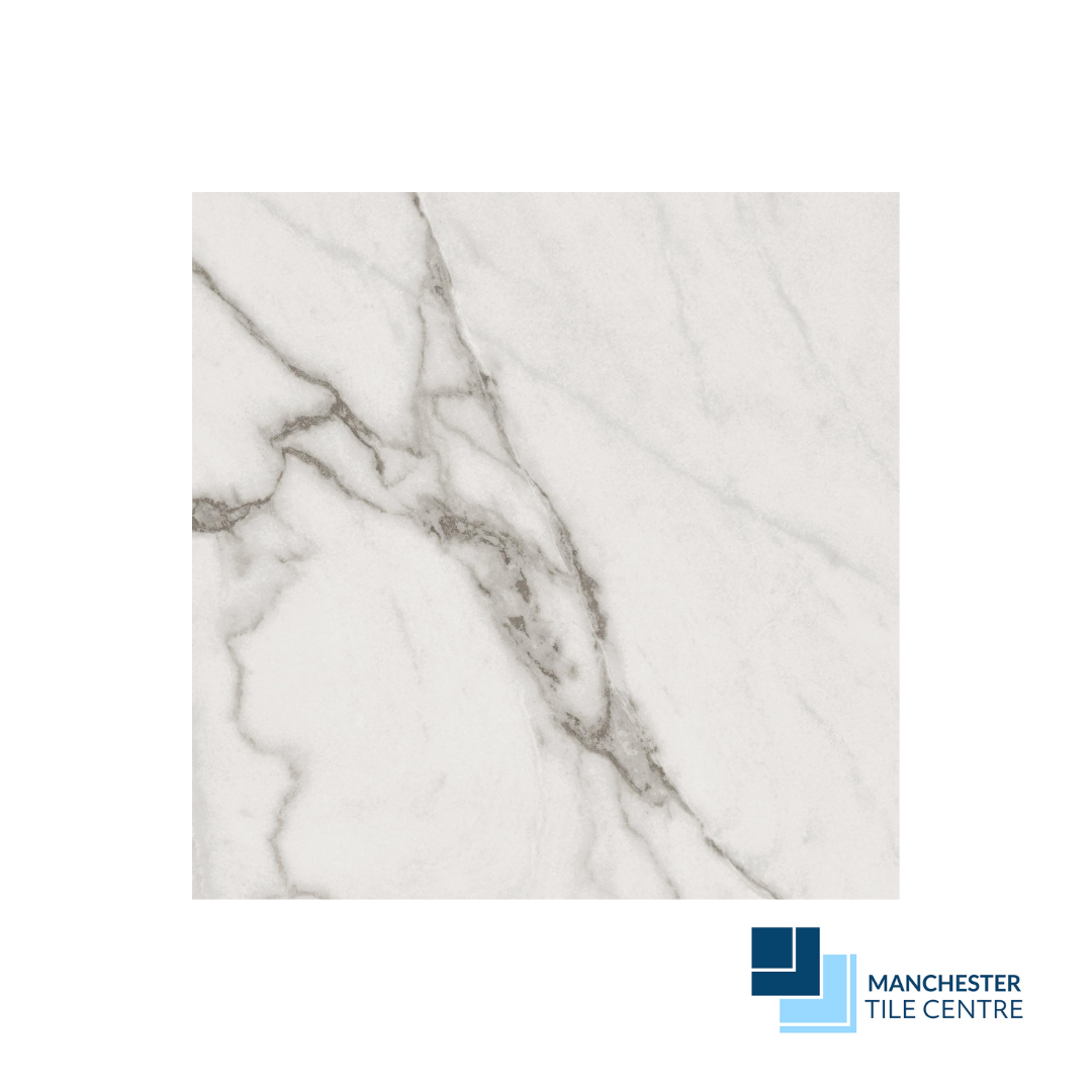 Cervino Lux White 60x60 Wall and Floor Tiles by Manchester Tile Centre