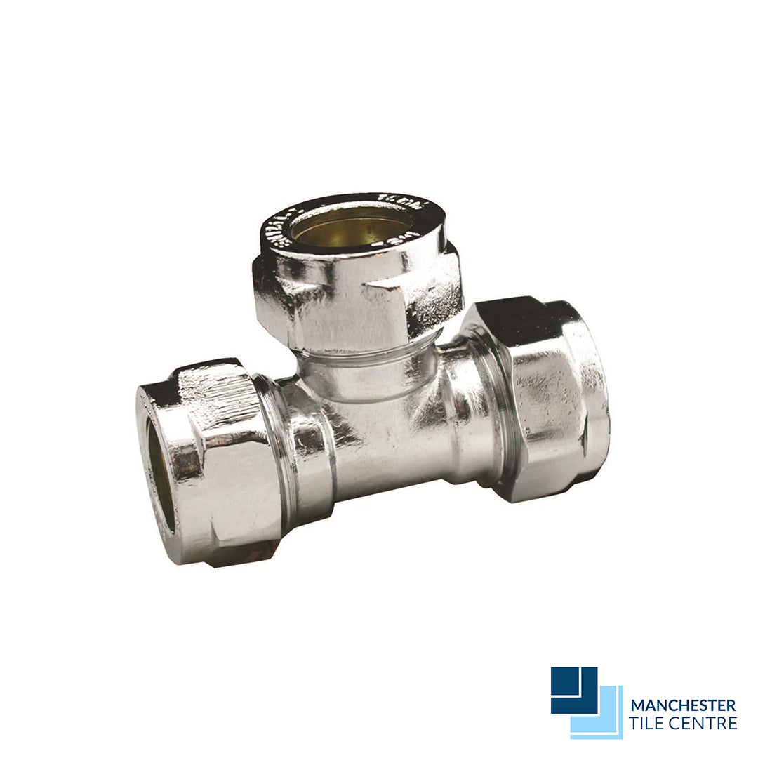 Chrome Equal Tee Plumbing Supplies by Manchester Tile Centre