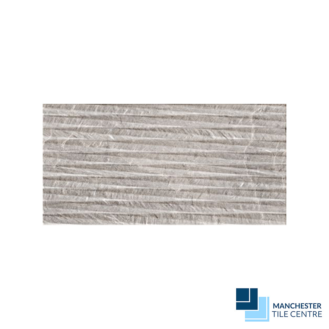 Dorset Smoke Decor 25x50 Wall Tiles by Manchester Tile Centre