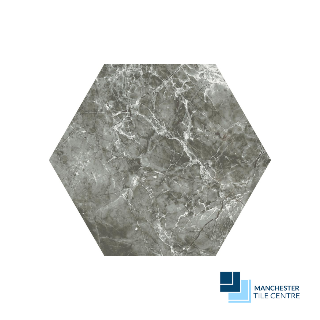 Marmi Hex Grigio Tile Range by Manchester Tile Centre