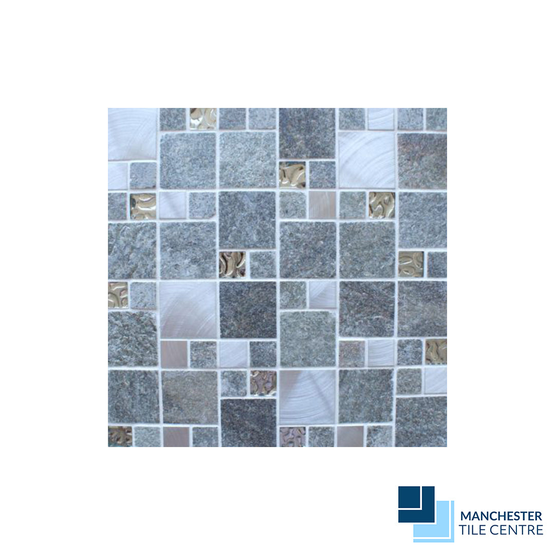 Meteor Grey Mosaic Range by Manchester Tile Centre