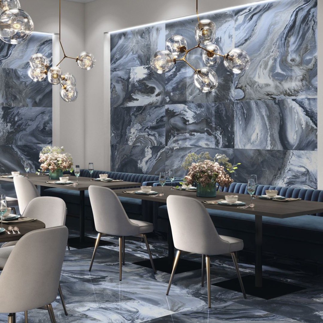 Nexside Blue Wall and Floor Tile Range by Manchester Tile Centre