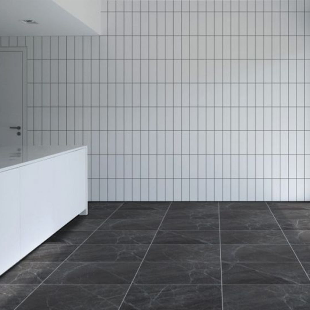 Stonela Anthracite Wall and Floor Tile Range by Manchester Tile Centre