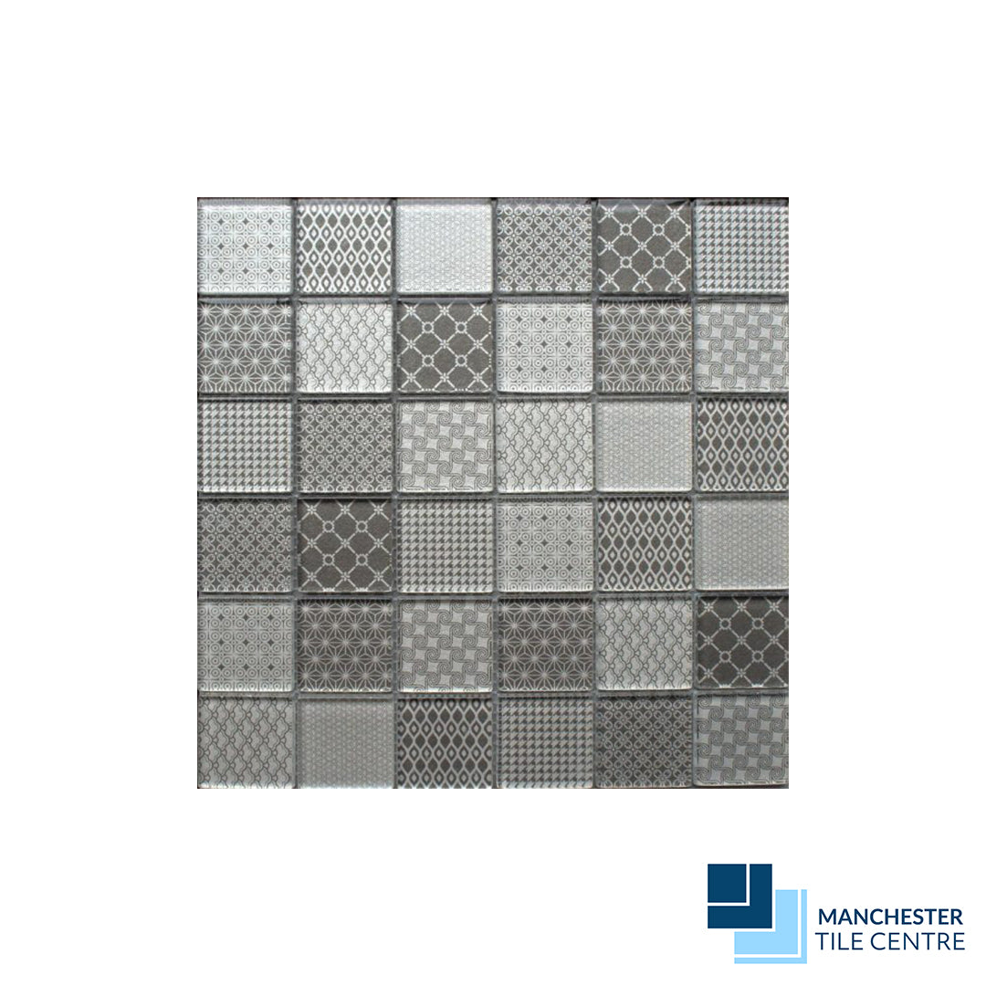 Tapestry Grey Mosaics by Manchester Tile Centre