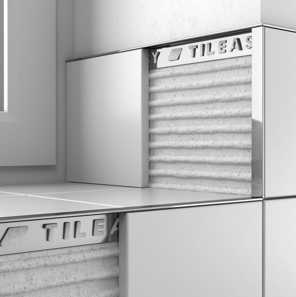 Square Edge Trim Chrome 10mm by Manchester Tile Centre