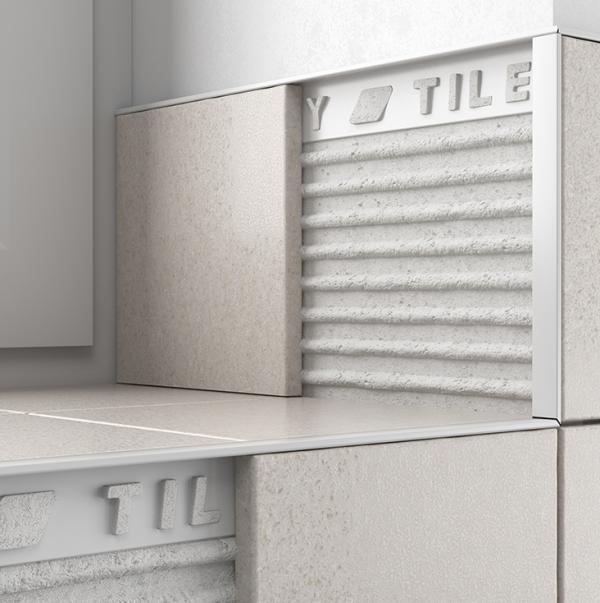 Square Edge Trim Steel 8mm by Manchester Tile Centre