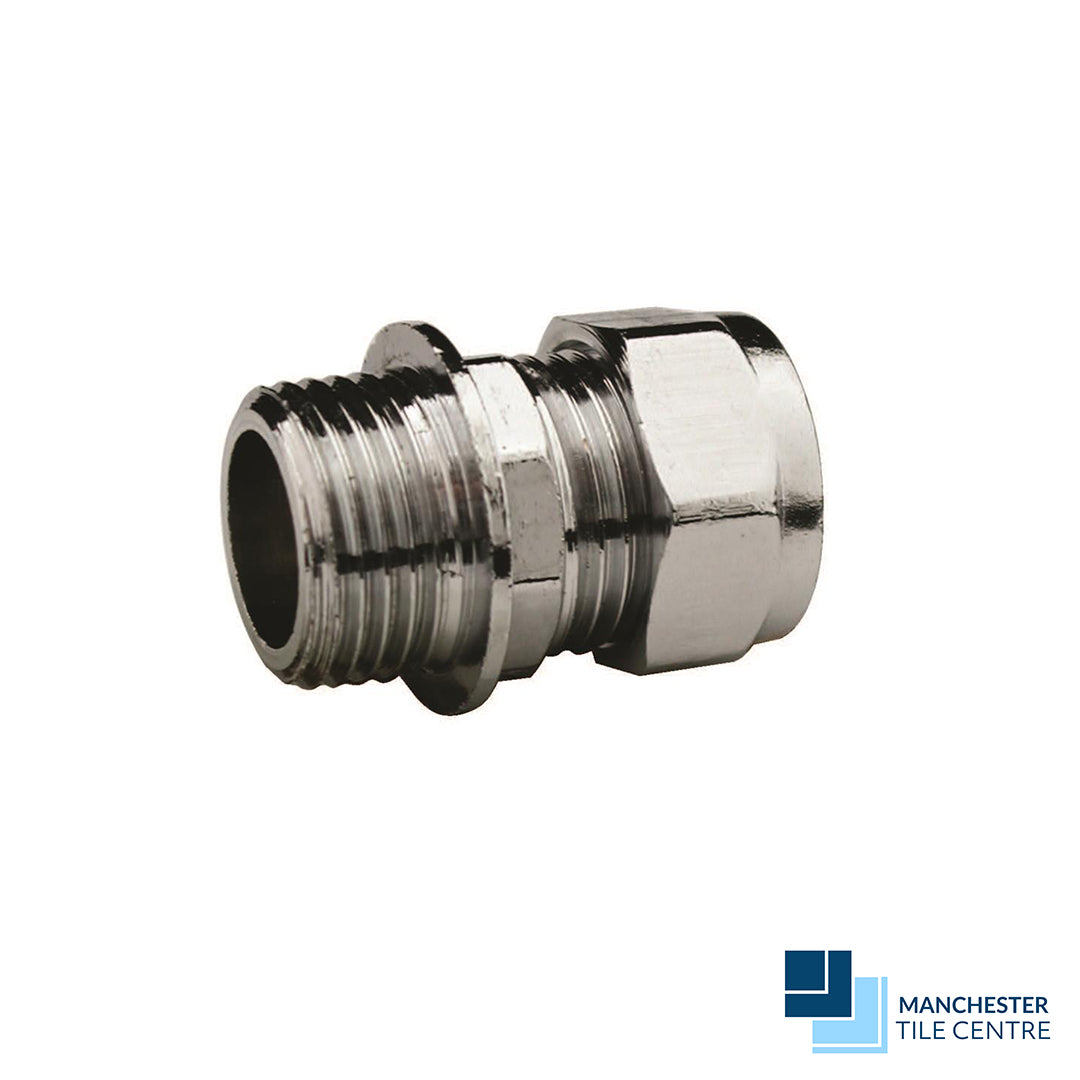 Chrome Straight Adaptor CxMi Plumbing Supplies by Manchester Tile Centre