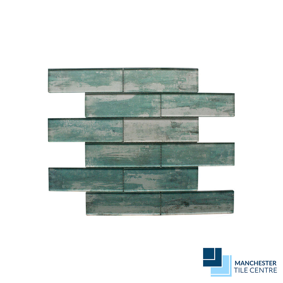 Driftwood Green - Glass Mosaics by Manchester Tile Centre