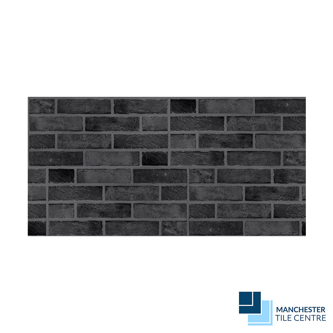 Easy Brick Nero Wall Tiles by Manchester Tile Centre
