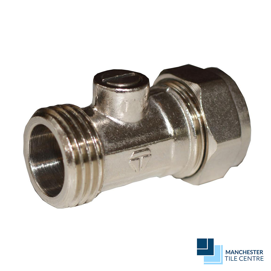 Chrome Isolating Valve Plumbing Supplies by Manchester Tile Centre