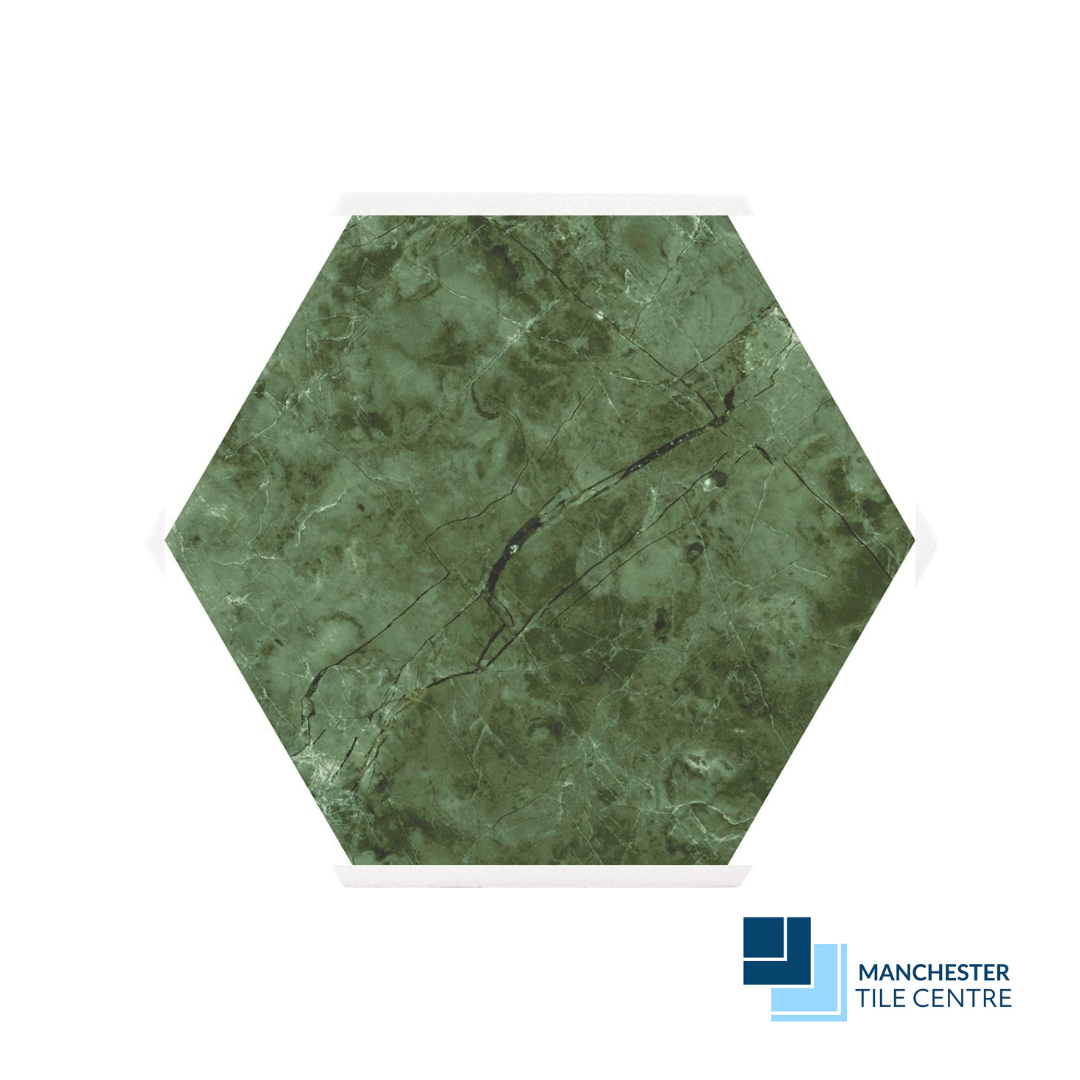 Marmi Hex Verde Tile Range by Manchester Tile Centre