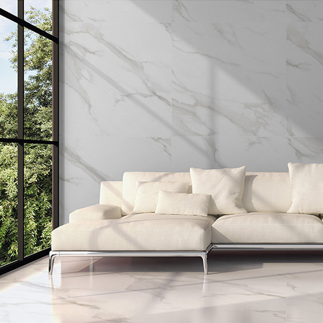 Statuario Mercury Wall and Floor Tile Range by Manchester Tile Centre