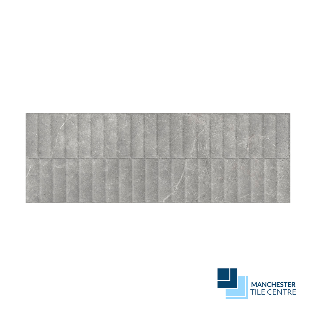 Storm Grey Decor 40x120 Tile Range by Manchester Tile Centre