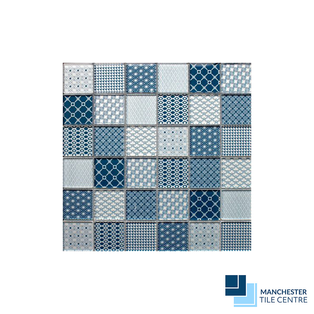 Tapestry Blue Mosaics by Manchester Tile Centre