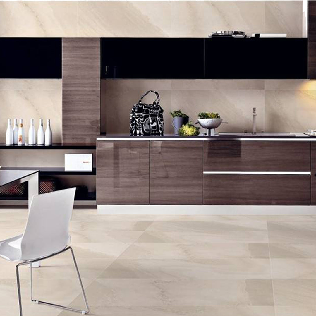 Urbano Crema Wall and Floor Tiles by Manchester Tile Centre